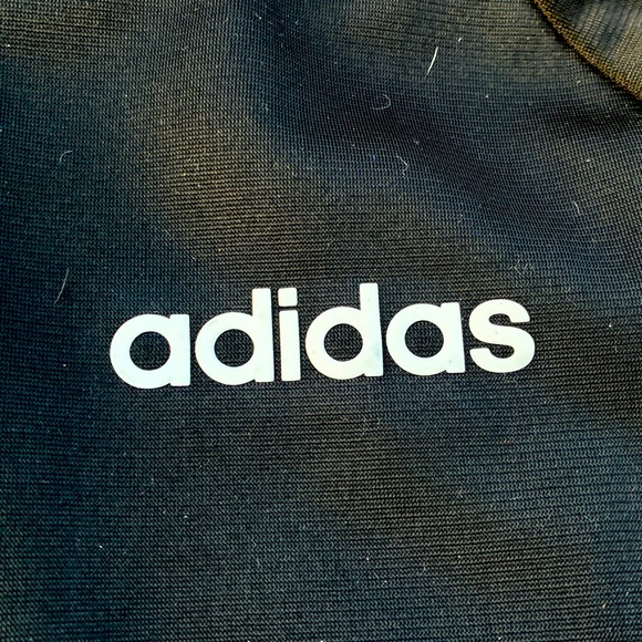 Adidas women’s track jacket - black/ white three stripe sleeve, lightweight - Picture 4 of 5